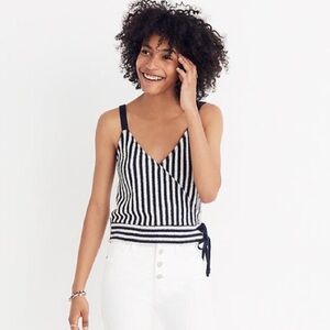 Madewell NWT Finale Crop Tank Top in Stripe Size L